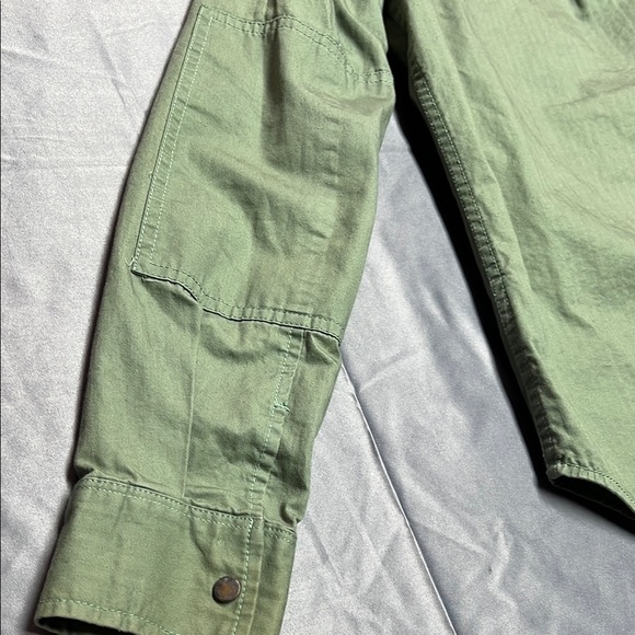 Vans military Green snap Button-Up long sleeve collared Shirt size medium - Picture 13 of 16